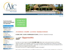Tablet Screenshot of aic-immobilier-dominicaine.com